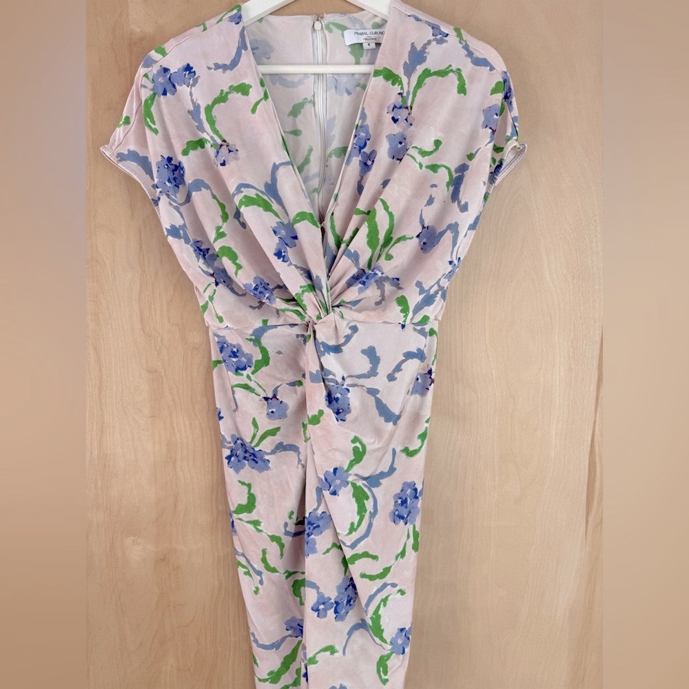 Prabal Gurung Collective Brushstroke Floral Midi Dress - Picture 5 of 12